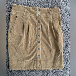 Zara High Waisted Corduroy Skirt